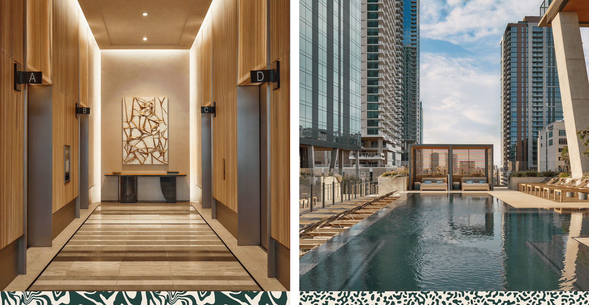 image of a pool area beside a lobby