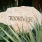 a large rock that says 