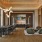 club room with large windows and a long table and chairs