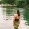 a person in a body of water