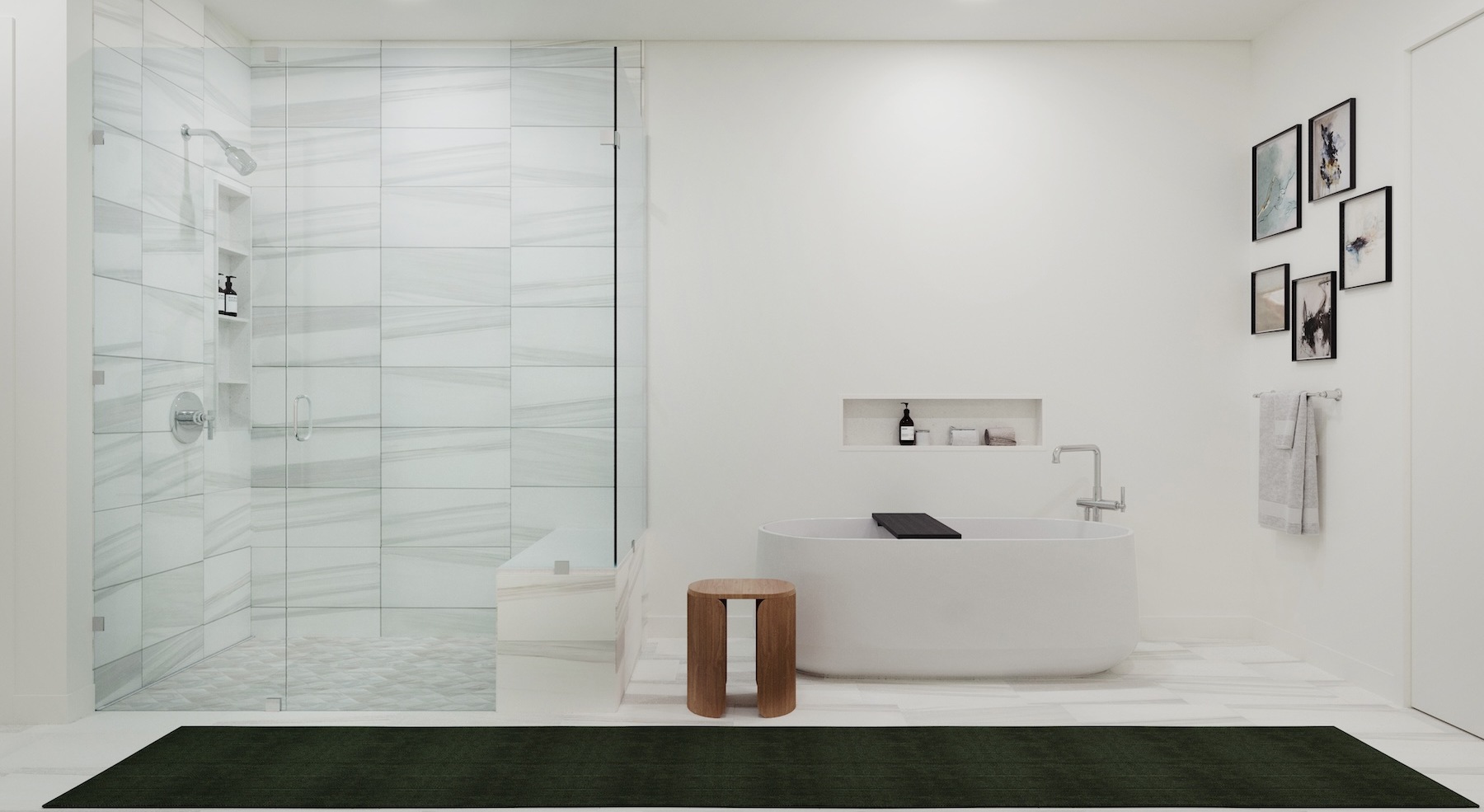 bathroom with standalone tub