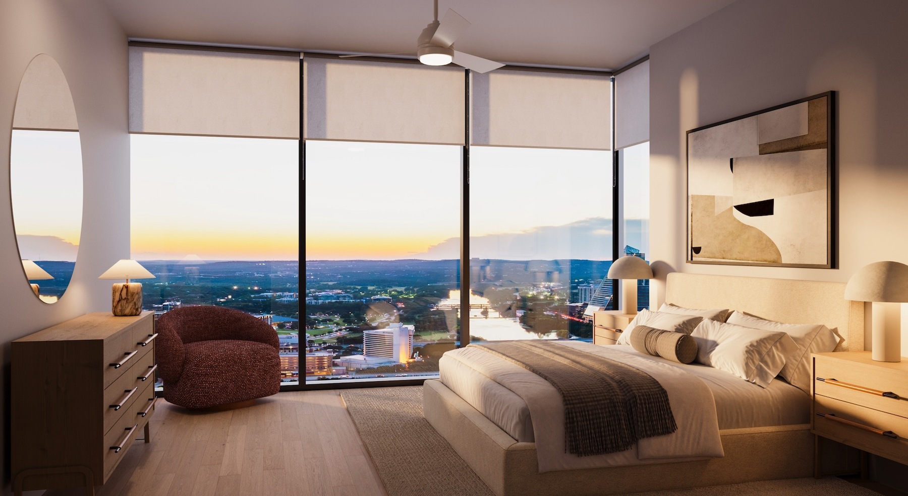 bedroom with natural lighting